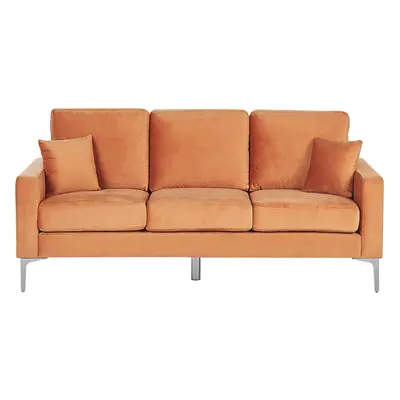 3 Seater Velvet Sofa Orange GAVLE