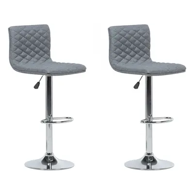 Set of Bar Chairs ORLANDO Swivel Grey