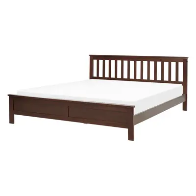 Bed Wood MAYENNE x cm (EU Super King) Dark Brown