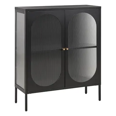 Display Cabinet SARRE Metal cm cm Black