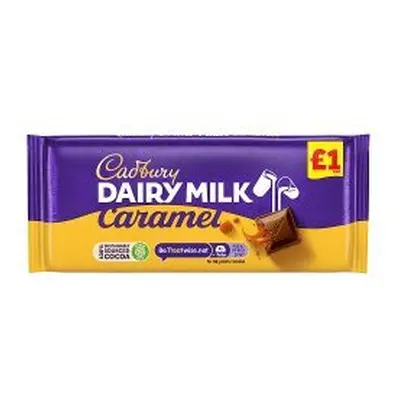 Cadbury Dairy Milk Caramel Chocolate Bar 120g (Pack of 16)