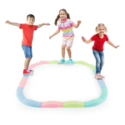 Kids Balance Beams Toddler Stepping Stones Balance Tactile w/Non-slip Mats