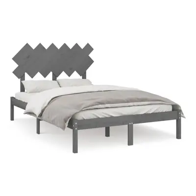 (grey, x cm) vidaXL Solid Wood Bed Frame Home Wooden Bed Base Bedstead Multi Colours/Sizes