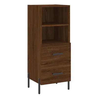 (brown oak) vidaXL Sideboard Storage Cabinet Cupboard Side Cabinet Black Engineered Wood