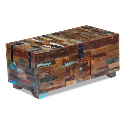 vidaXL Coffee Table Desk Box Chest Furniture Solid Reclaimed Wood 80x40x35 cm