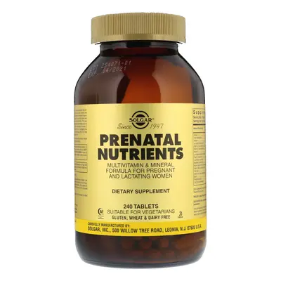 Solgar, Prenatal Nutrients, Multivitamin & Mineral, Tablets