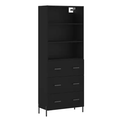 (black, drawers) vidaXL Highboard Sideboard Storage Cabinet Home Side Cabinet Engineered Wood