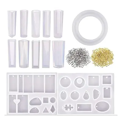 213pcs Resin Casting Mold Kit Silicone For Necklace DIY Jewelry Pendant Craft Making Gadget