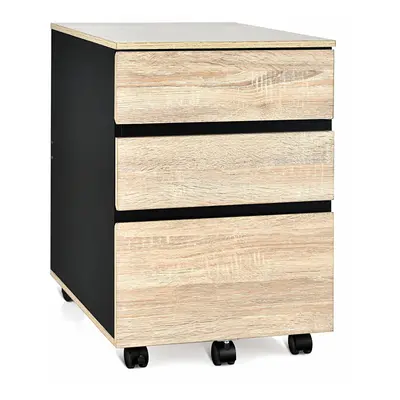 3-Drawer Mobile Filling Cabinet File Cabinet Vertical Dresser Cabinet Under Desk