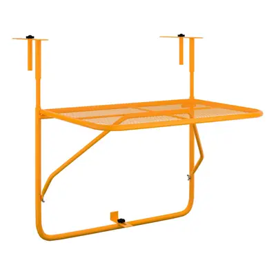 (yellow) vidaXL Balcony Table Steel Patio Folding Side Hanging Table Multi Colours