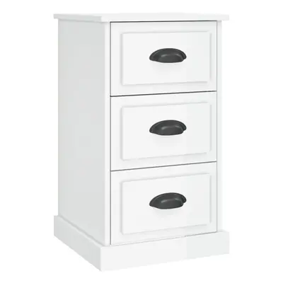 (high gloss white) vidaXL Bedside Cabinet Side Table Nightstand Side Cabinet Engineered Wood