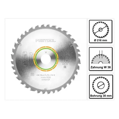 Festool Universal Saw Blade 216x2,3x30 W36, Multi-Colour