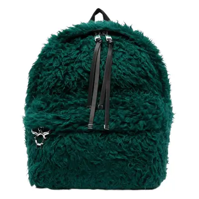 (Green) DIESEL Dhorian Womens Backpack Faux-Fur Travel Bag