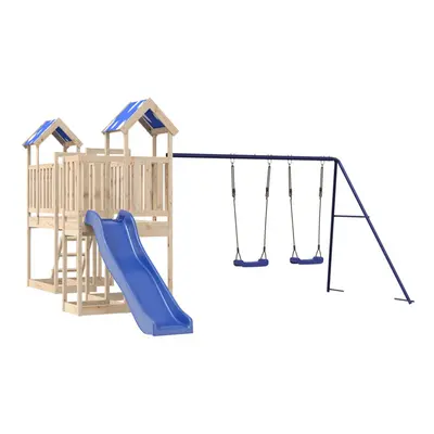 vidaXL Outdoor Playset Solid Wood Pine playset wooden playset playground set