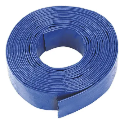 Reinforced PVC Layflat Hose - 38mm Dia - 10m Length - Water Discharge Hose Pipe