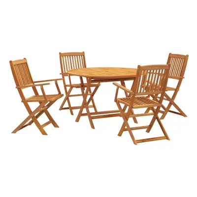 (with armrest) vidaXL Garden Dining Set Outdoor Table and Chairs Piece Solid Wood Acacia