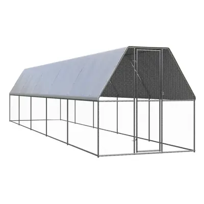 vidaXL Chicken Cage Chicken Run Cage Chicken Coop Hen House Galvanised Steel