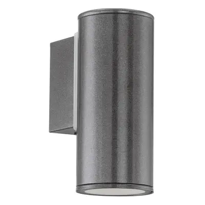 IP44 Outdoor Wall Light Anthracite Zinc Plated Steel x 3W GU10 Bulb