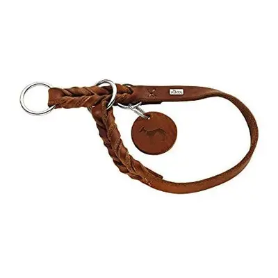 HUNTER Training collar Solid Education, Soft genuine cow leather, cognac