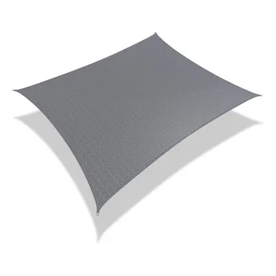 VOUNOT HDEP Sun Shade Sail Rectangle with Fixing Kits, 3x5m, Grey