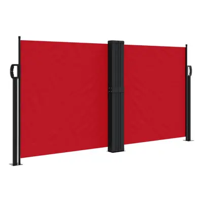 (red, x cm) vidaXL Retractable Side Awning Outdoor Privacy Screen Shade Black 120x1200 cm