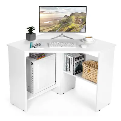 Home Office Computer Desk Corner Table Triangular Makeup Vanity Desk