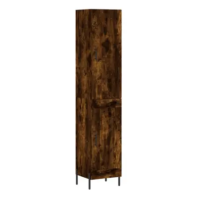 (smoked oak, wood door) vidaXL Highboard Sideboard Tall Storage Cabinet Side Cabinet Engineered 