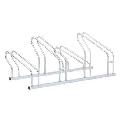 vidaXL Bicycle Stand for Bikes Floor Freestanding Indoor Galvanised Steel