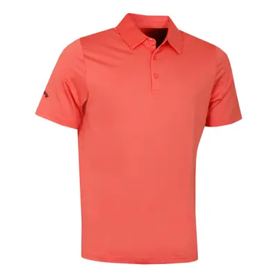 (L, Spiced Coral) Callaway Golf Mens Swingtech Solid Stretch Moisture Wicking Polo Shirt