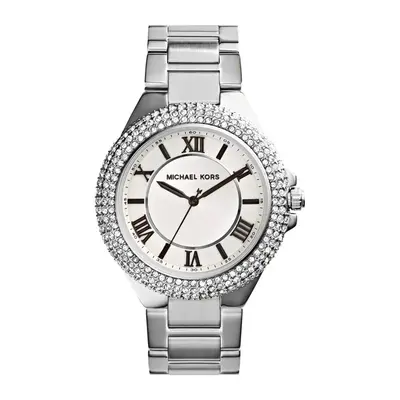 Michael Kors Ladies Designer Watch Silver Tone Glitz Camille MK3276