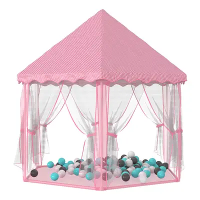 vidaXL Princess Play Tent with Balls Pink Children Play House Game Tent