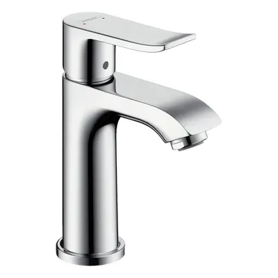 hansgrohe Metris basin mixer tap with pop up waste for small basins, chrome