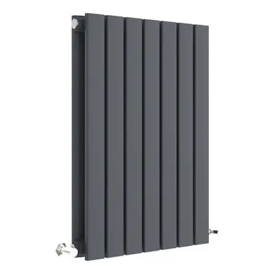 Square Horizontal Double Panel Radiator - 600mm x 412mm - BTU - Anthracite