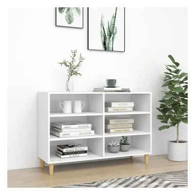 vidaXL Sideboard White Chipboard Side Book Storage Cabinet Standing Shelf Home