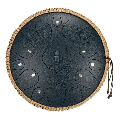 (Brown) 12.5 Inch Notes Steel Tongue Drum Tank Drum Music Percussion Instrument+Bag