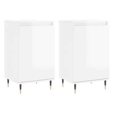 (high gloss white, pcs) vidaXL Sideboard Storage Cabinet Cupboard Side Cabinet White Engineered 