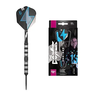 Phil Taylor Power Series Tungsten Swiss Point Steel Tip Darts Set - Black and Silver