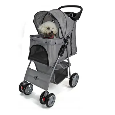 Pet Dog Puppy Stroller Pram Pushchair in Grey Actiaspet