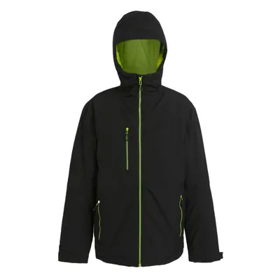 (L, Black/Lime Green) Regatta Mens Navigate Insulated Waterproof Jacket