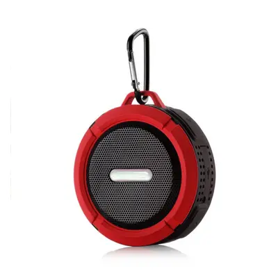 (Red) Outdoor Waterproof BT Speaker, Wireless Portable Speaker with Enhanced 3D Stereo Bass Soun