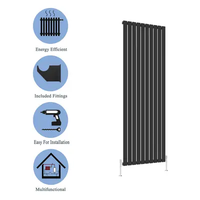 (Black, 1800*680mm?single)) Flat Panel Column Radiator