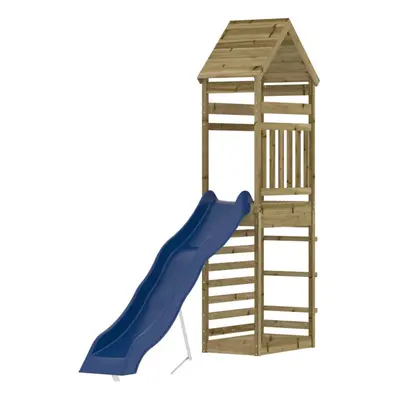 (solid impregnated pinewood) vidaXL Outdoor Playset Garden Playhouse Play Tower Set Impregnated 