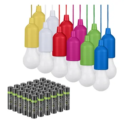 Valiant Hanging String Lights (12 Pk) + AAA Batteries