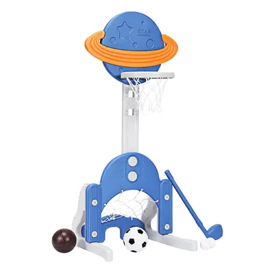 3 in Kids Adjustable Basketball Stand Football Goal Play Centre