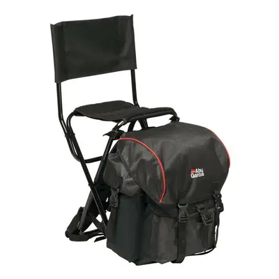 Abu Garcia Rucksack Stool with Backrest Black Rucksack Daypack Tackle Bag Coarse