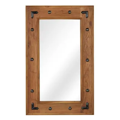 (50 x cm) vidaXL Mirror Decorative Makeup Vanity Hall Bathroom Mirror Solid Acacia Wood