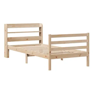 vidaXL Bed Frame with Headboard Bed Base Bedstead 100x200 cm Solid Wood Pine