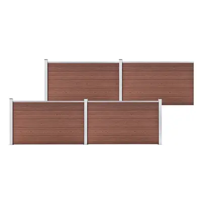 vidaXL Garden Fence WPC 699x106cm Brown Privacy Patio Barrier Panel Screen