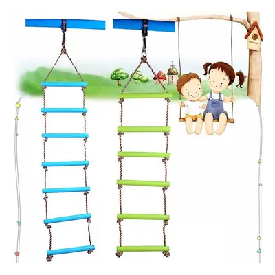 6 Rungs 2M PE Rope Children Toy Swing Max load 120KG Outdoor Indoor Plastic Ladder Rope Playgrou