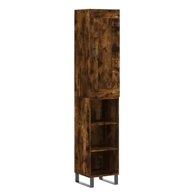 (smoked oak, shelves) vidaXL Highboard Sideboard Tall Storage Cabinet Side Cabinet Engineered Wo